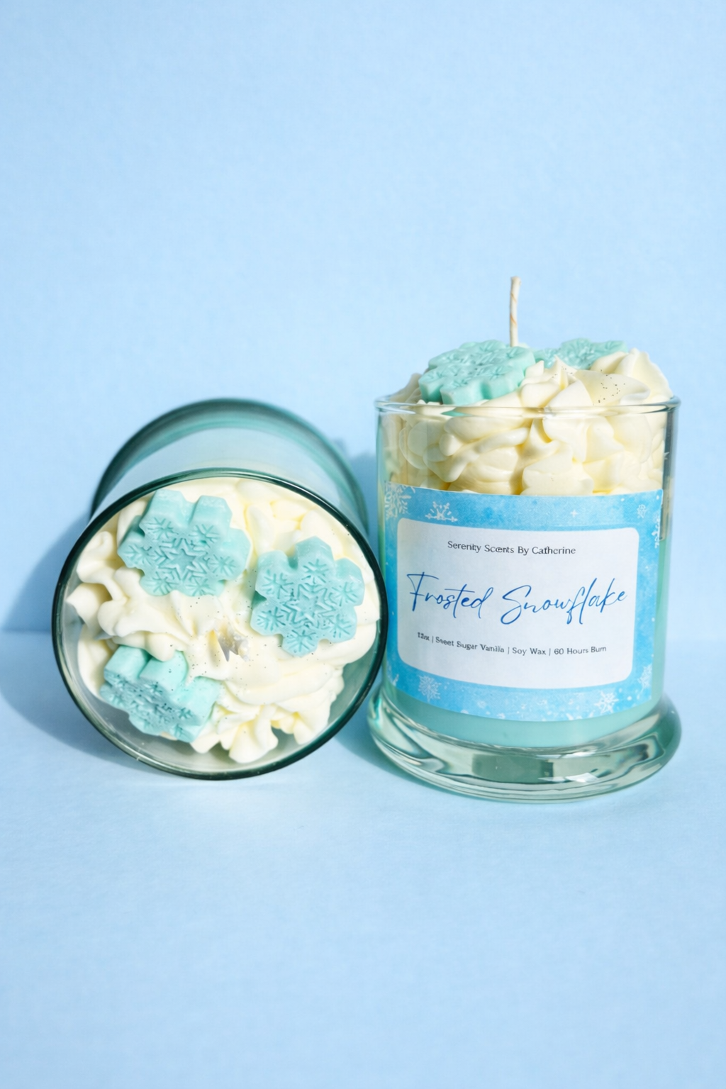 Frosted Snowflake Soy Wax Candle