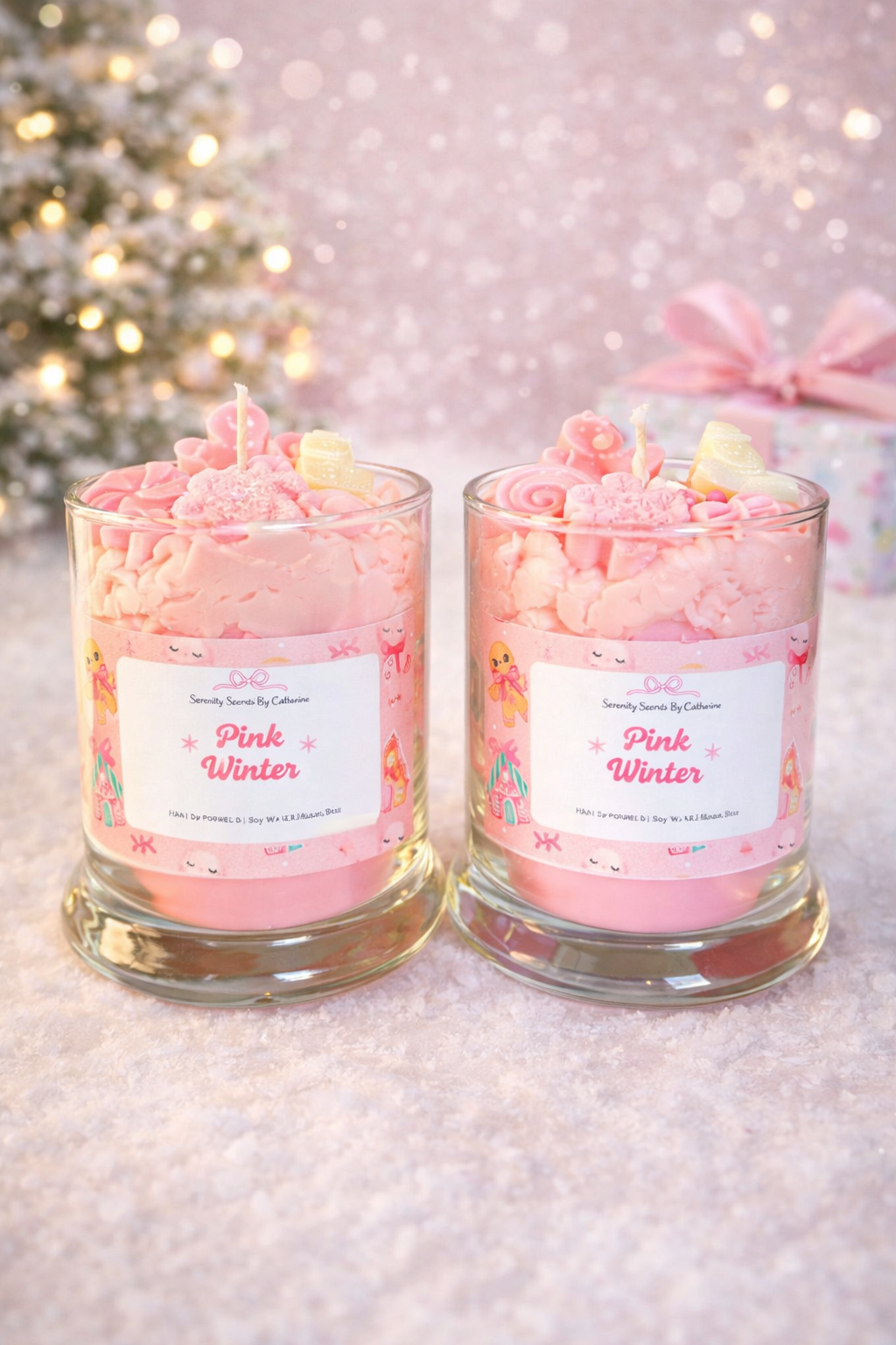 Pink Winter Soy Candle