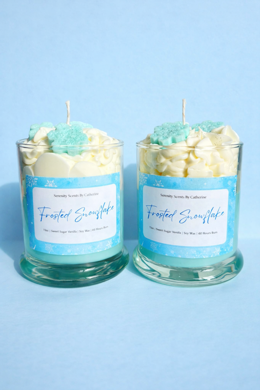 Frosted Snowflake Soy Wax Candle